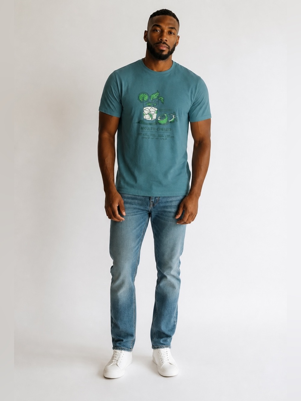 Mojito Banana Republic Eco Tee Large Cubano Havana Classico Drink Graphic Blue